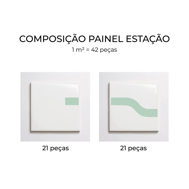 Azulejo Painel Estação - Verde Claro