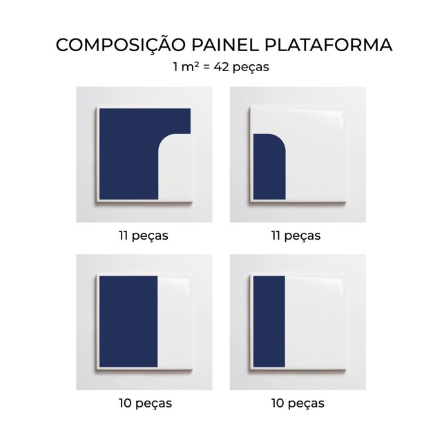 Azulejo Painel Plataforma  Azul Escuro