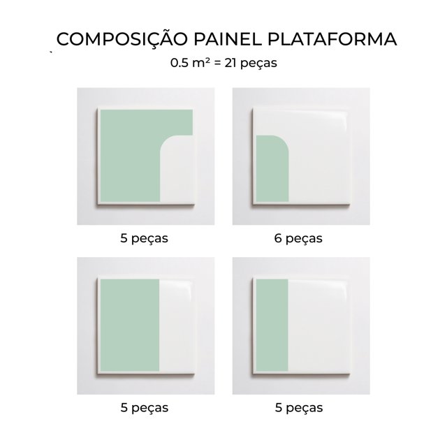 Azulejo Painel Plataforma - Verde Claro