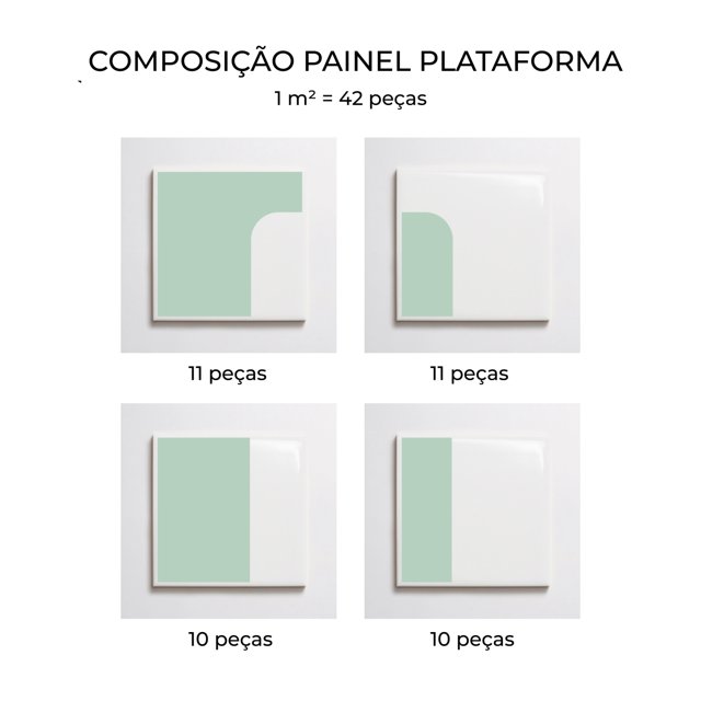 Azulejo Painel Plataforma - Verde Claro