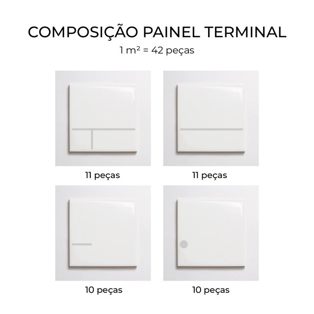 Azulejo Painel Terminal - Cinza