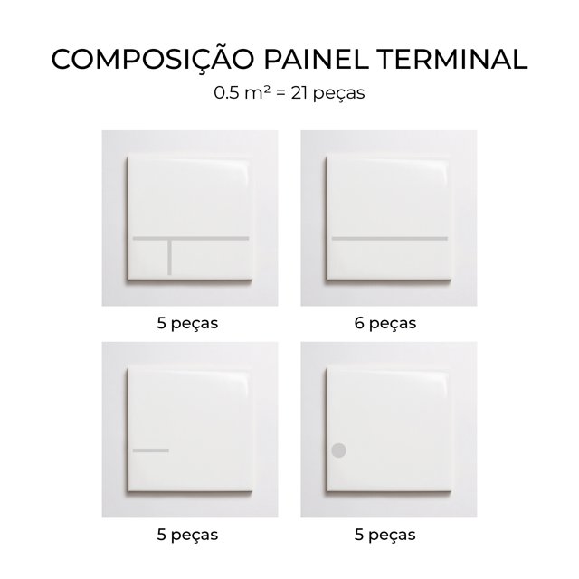 Azulejo Painel Terminal - Cinza