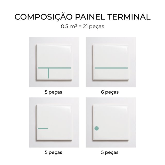 Azulejo Painel Terminal - Verde Menta