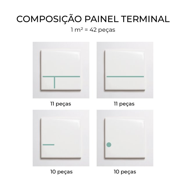 Azulejo Painel Terminal - Verde Menta