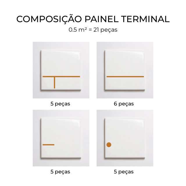 Azulejo Painel Terminal - Ocre