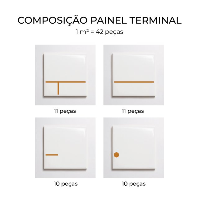 Azulejo Painel Terminal - Ocre