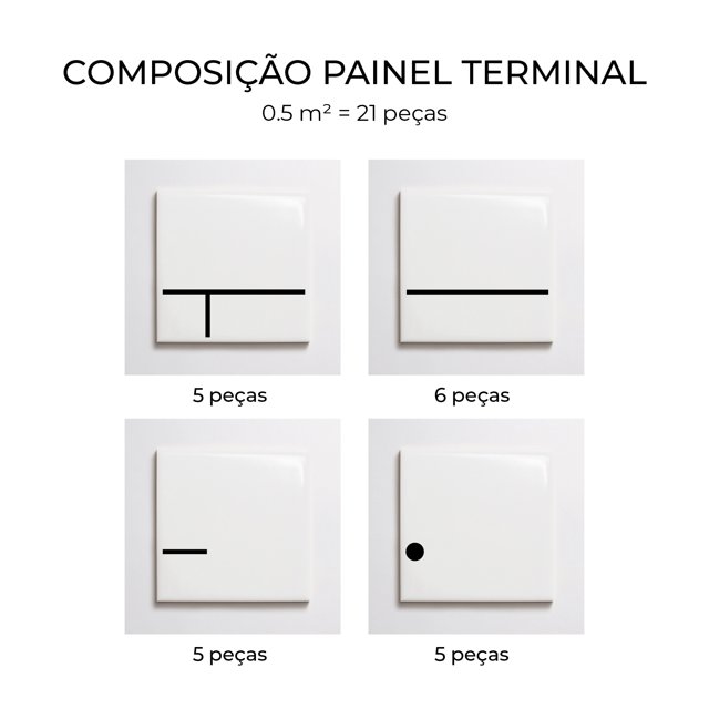 Azulejo Painel Terminal - Preto