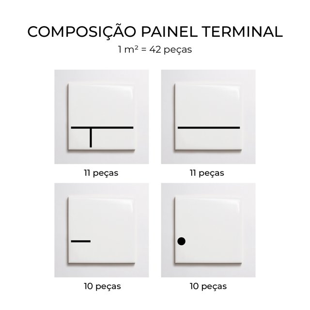 Azulejo Painel Terminal - Preto