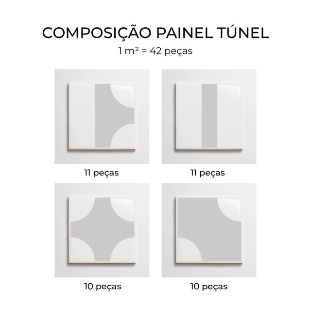 Azulejo Painel Túnel - Cinza