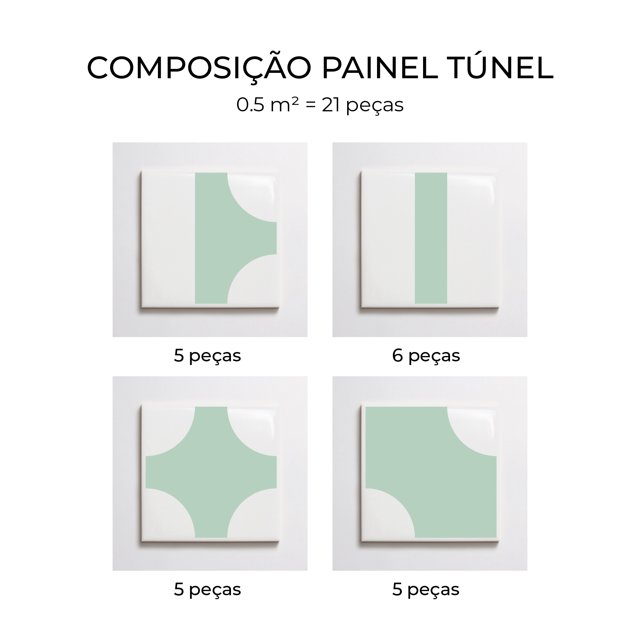 Azulejo Painel Túnel - Verde Claro