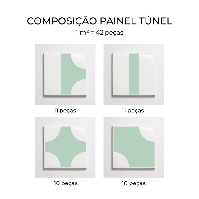 Azulejo Painel Túnel - Verde Claro