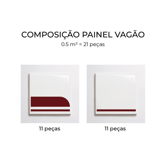 Azulejo Painel Vagão - Vinho