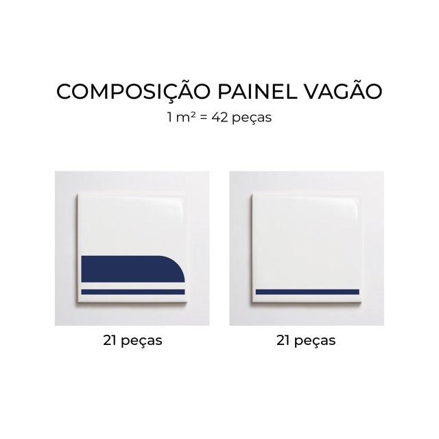 Azulejo Painel Vagão - Azul Escuro