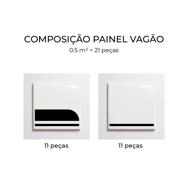 Azulejo Painel Vagão - Preto