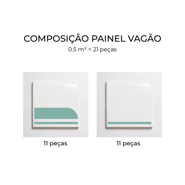 Azulejo Painel Vagão - Verde Menta