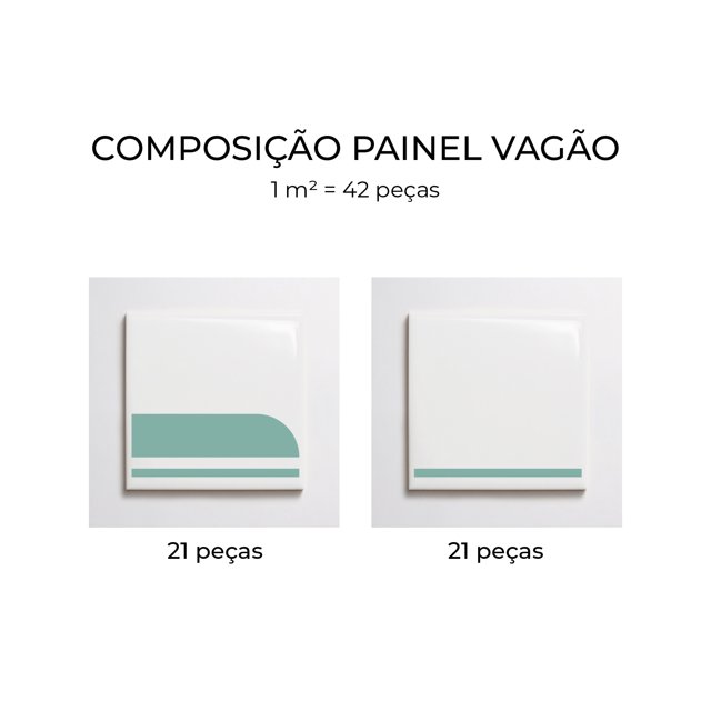 Azulejo Painel Vagão - Verde Menta