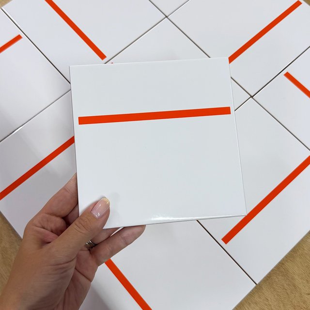 Azulejo Traço Decor Lines - Laranja
