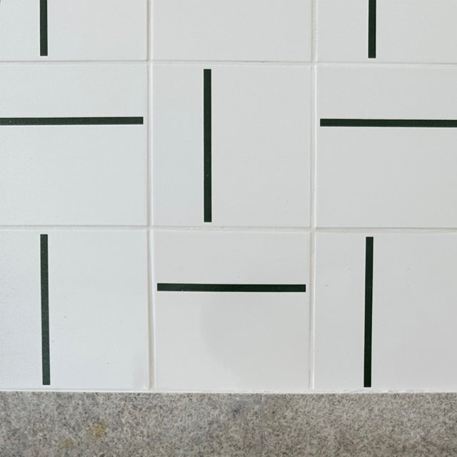 Azulejo Decor Lines com Traço - Verde Escuro