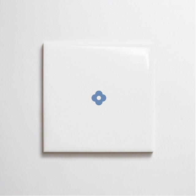 Azulejo Tuini Flor - Azul Médio