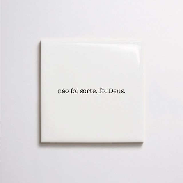 Azulejo de Frase "não foi sorte, foi Deus."