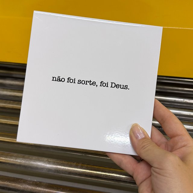 Azulejo de Frase "não foi sorte, foi Deus."