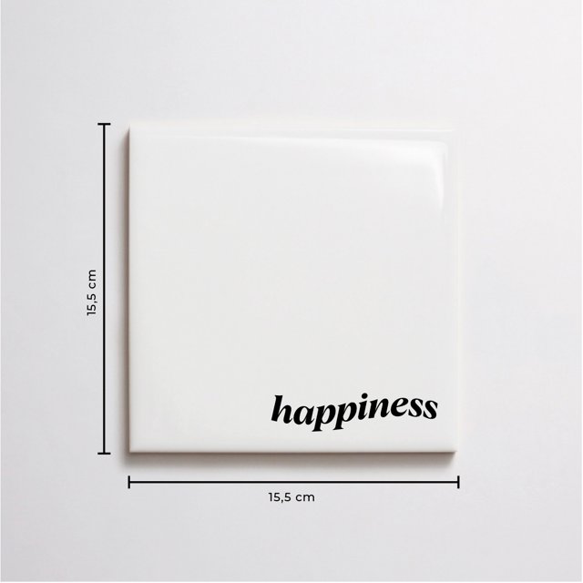Azulejo Frase "Happiness"