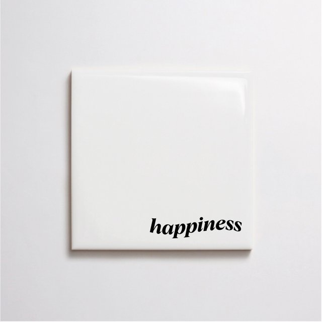 Azulejo Frase "Happiness"