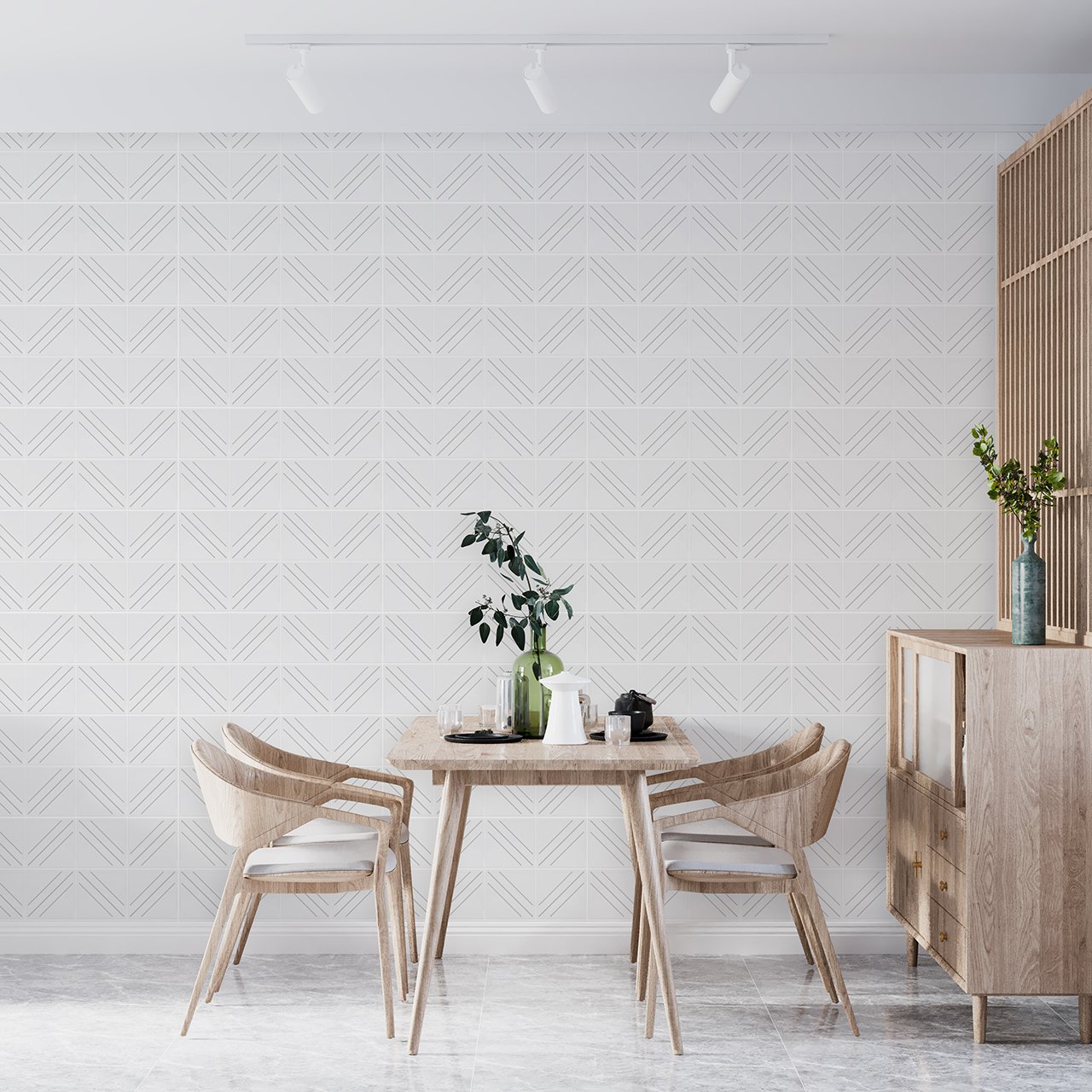Painel Max Cinza aplicado em ambiente — TAI Azulejos