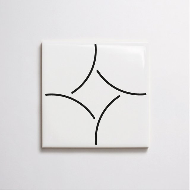 Azulejo Painel Kira - Preto e Branco - M²