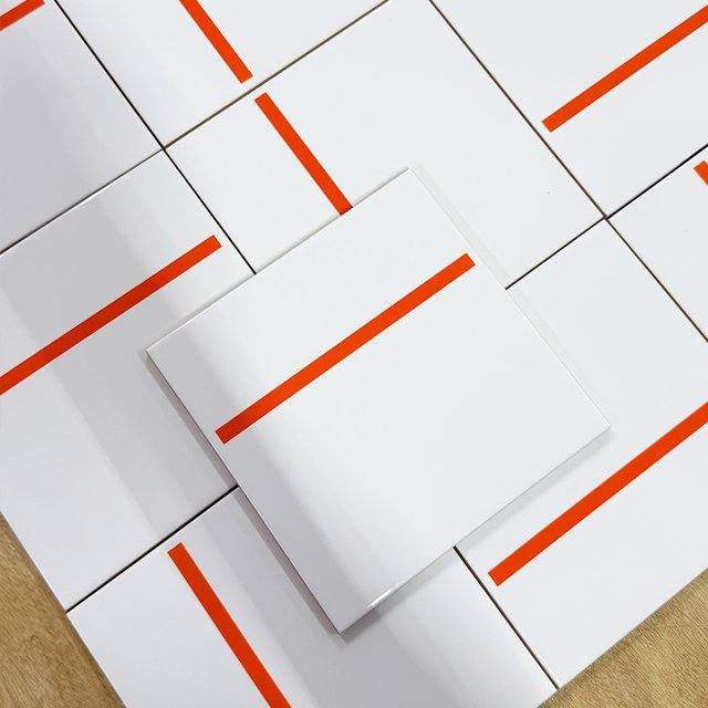 Azulejo Traço Decor Lines - Laranja