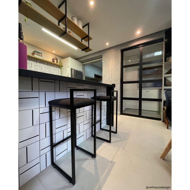 Azulejo Decor Lines com Traço Preto