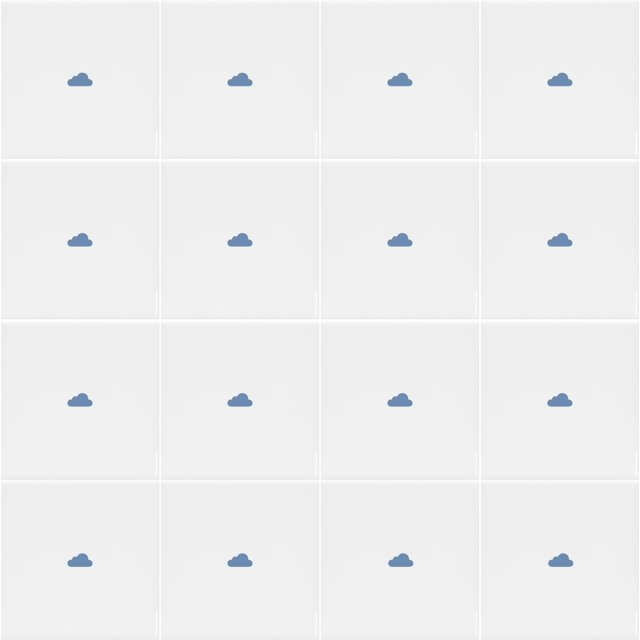 Azulejo Tuini Nuvem - Azul Médio