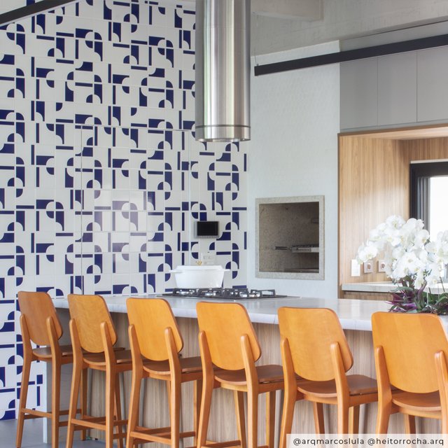 Azulejo Painel Oka - Azul Escuro