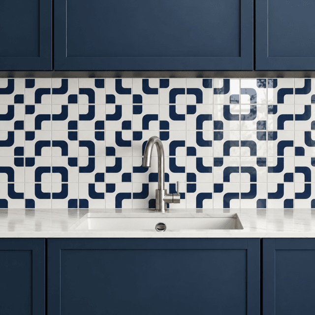 Azulejo Ollie - Azul Escuro