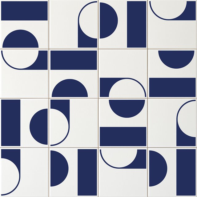 Azulejo Painel Bonny - Azul Escuro