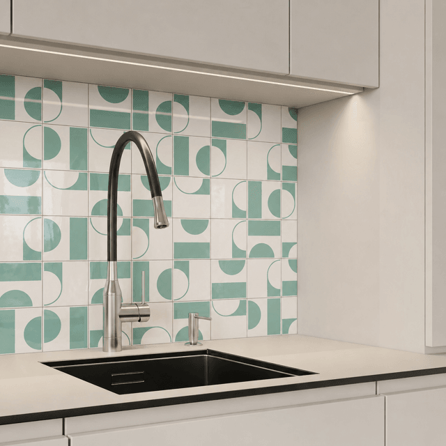 Azulejo Painel Bonny - Verde Menta