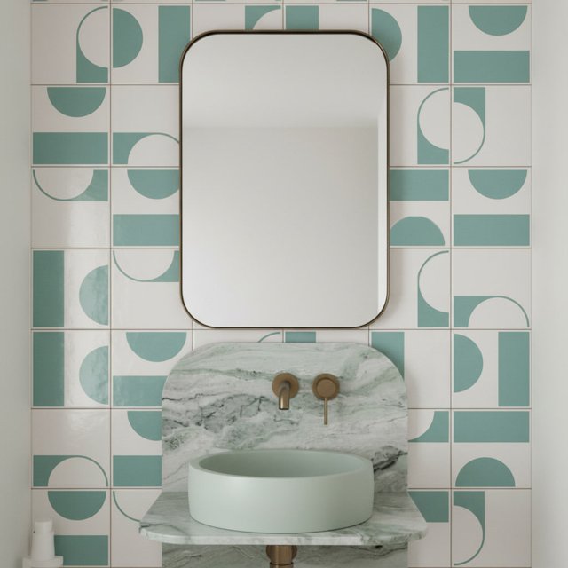 Azulejo Painel Bonny - Verde Menta