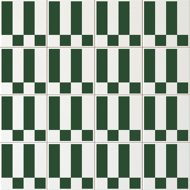 Azulejo Check Lines - Verde Escuro