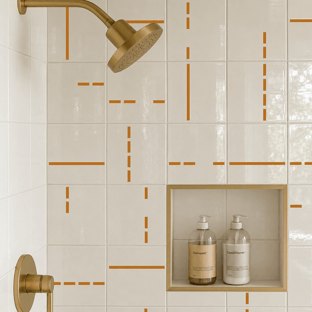 Azulejo Decor Lines 2 - Ocre