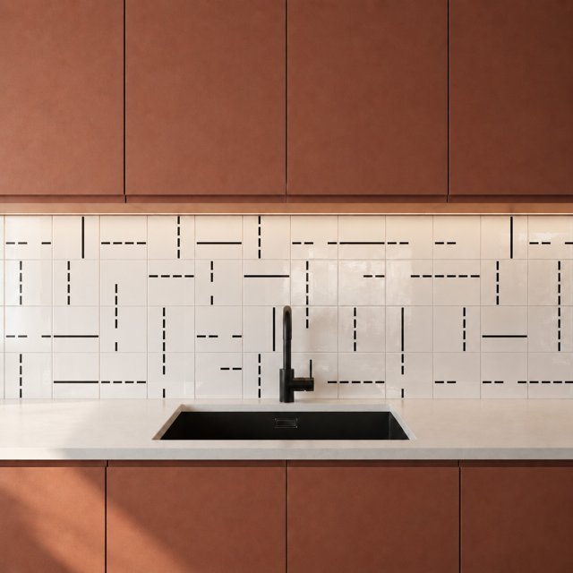 Azulejo Decor Lines 2 - Preto