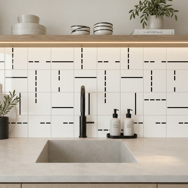 Azulejo Decor Lines 2 - Preto