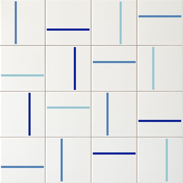 Azulejo Painel Decor Lines - Azul Bic, Azul Céu e Azul Médio