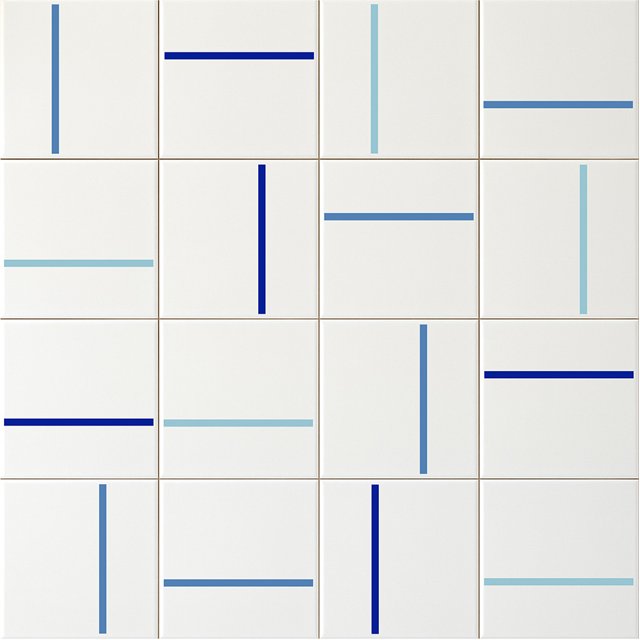 Azulejo Painel Decor Lines - Azul Bic, Azul Céu e Azul Médio