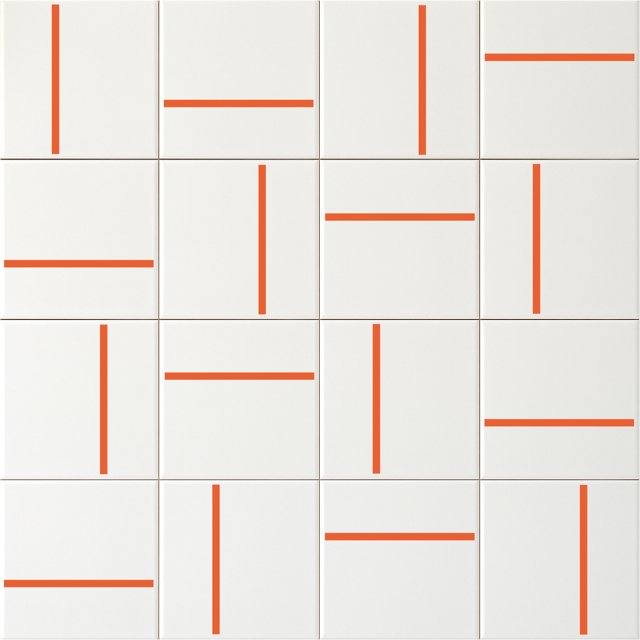 Azulejo Traço Decor Lines - Laranja