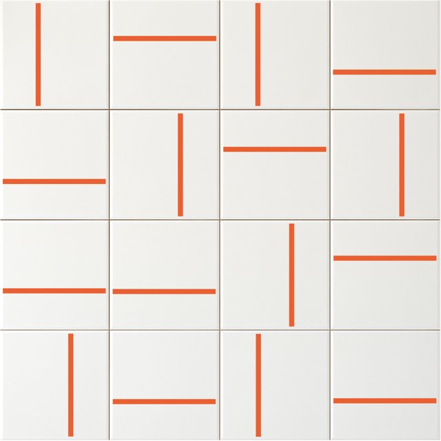 Azulejo Traço Decor Lines - Laranja