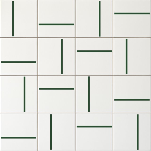 Azulejo Decor Lines com Traço - Verde Escuro