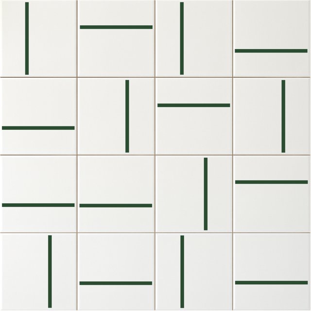 Azulejo Decor Lines com Traço - Verde Escuro