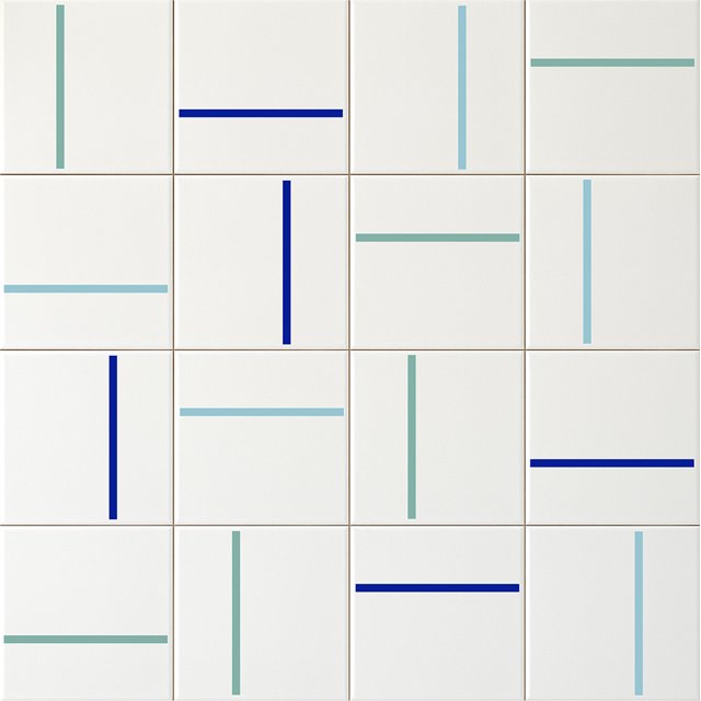 Azulejo Painel Decor Lines - Azul Bic, Azul Céu e Verde Menta