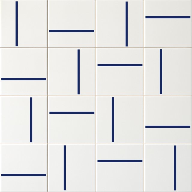 Azulejo Traço Decor Lines Azul Escuro