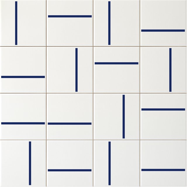Azulejo Traço Decor Lines Azul Escuro